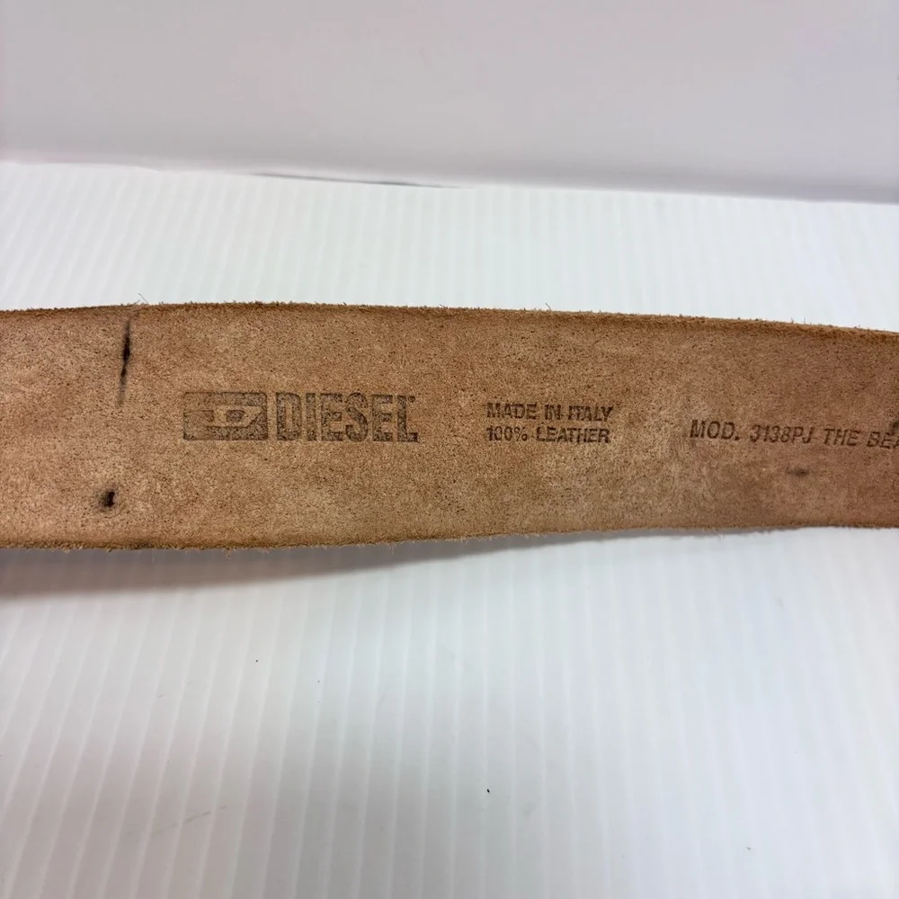 Diesel Vintage 100% Leather Made in Italy‎ Brown Belt Size 95 / 38